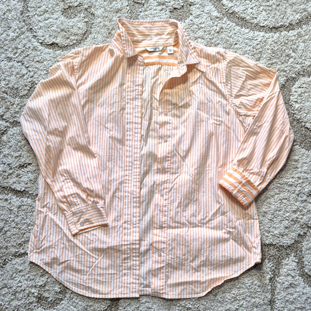 Liz Claiborne Orange Stripe Blouse